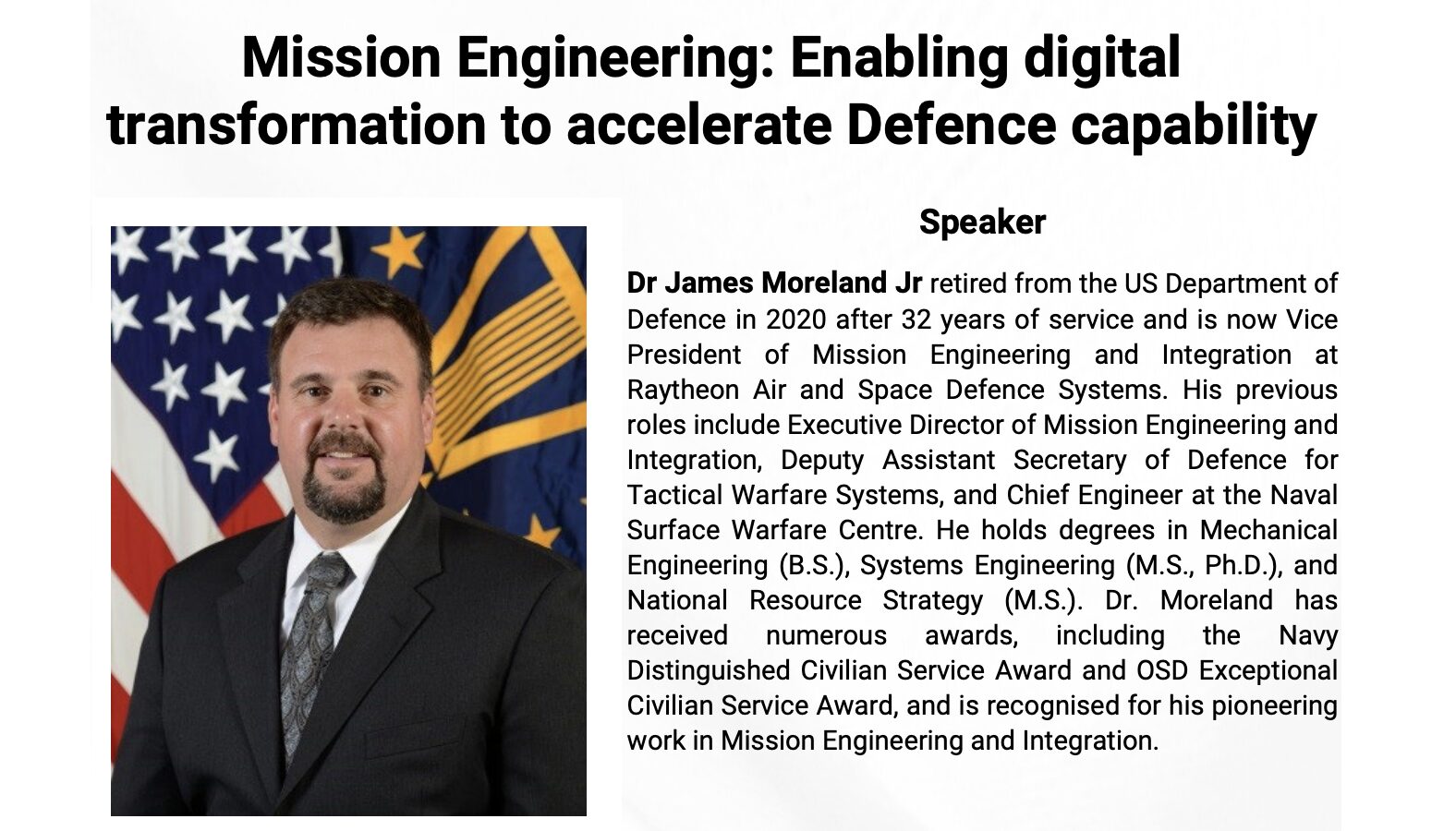 Mission Engineering with Dr James Moreland