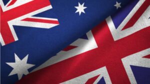 Australia and UK flags
